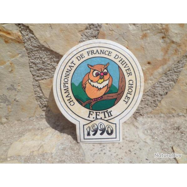 Magnifique autocollant Championnat de France d'Hiver Cholet FFT 1990