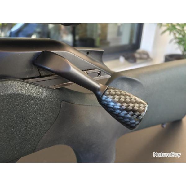 LEVIER D'ARMEMENT LONG CARBON LOOK pour BLASER R93 - R8, Sauer, Mauser, Bergara..