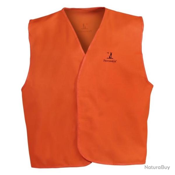 GILET DE TRAQUE PERCUSSION RENFORT ORANGE TAILLE XL/XXL