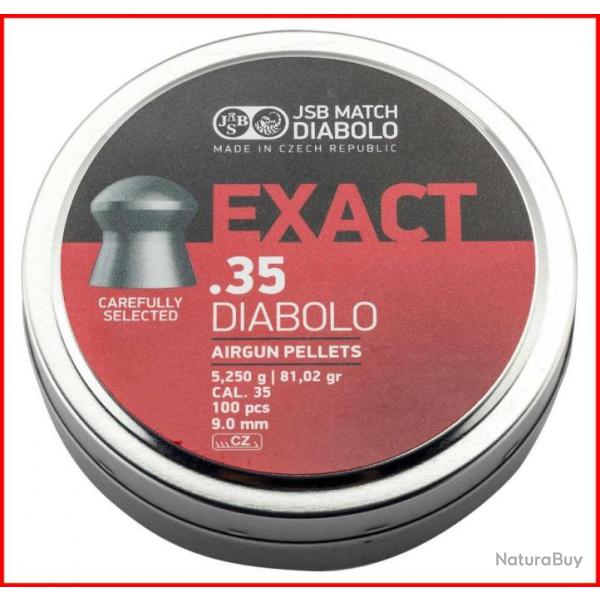 Plombs Exact tte ronde 9 mm (Cal. 35)