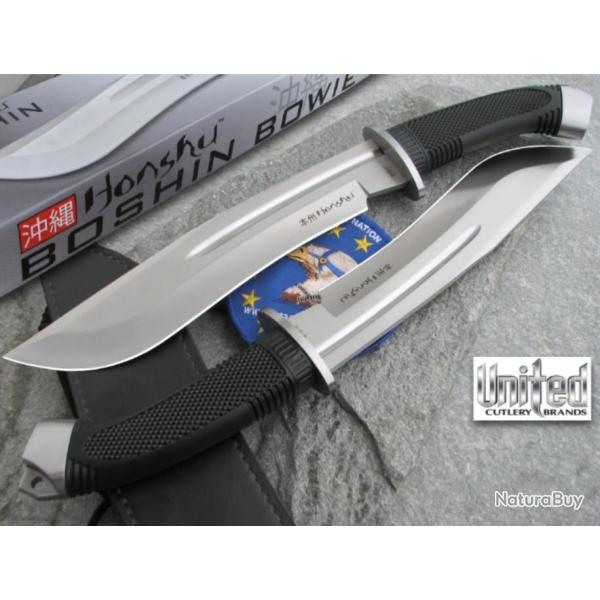 Couteau Honshu Boshin Bowie Acier 7Cr13 Manche Abs Etui Cuir United Cutlery UC2935
