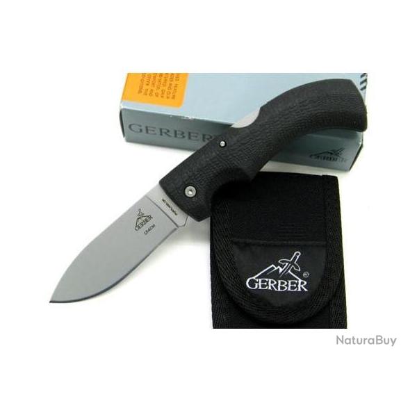 Couteau Gerber Gator Knives Lame Acier 154CM Manche Kraton Housse Cordura Made In USA G6064