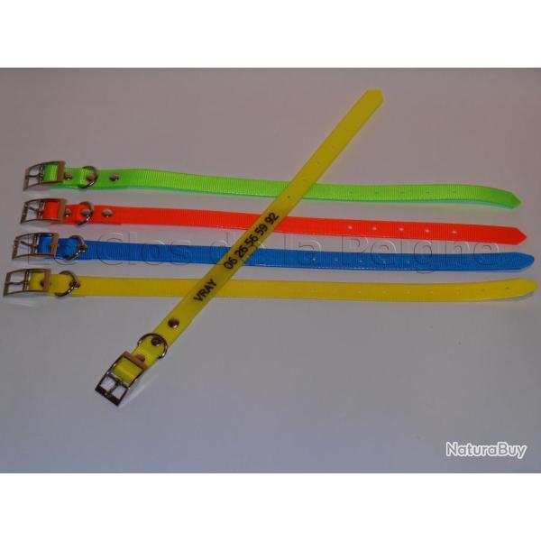 collier fluo GRAVE tpu us pvc biothane 19 mm
