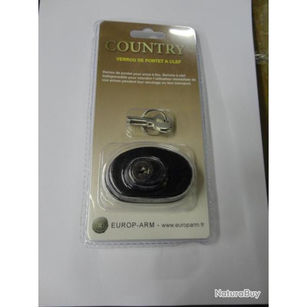 1717- VERROU DE PONTET A CLEF - NEUF!!!!