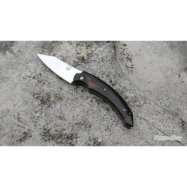 Couteau Fox Dragontac Piemontes Lame Acier N690Co Manche Bois Made Italy FOX518ZW