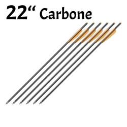 Pack de 6 Fl&egrave;ches Carbone de 22 pouces (55cm)