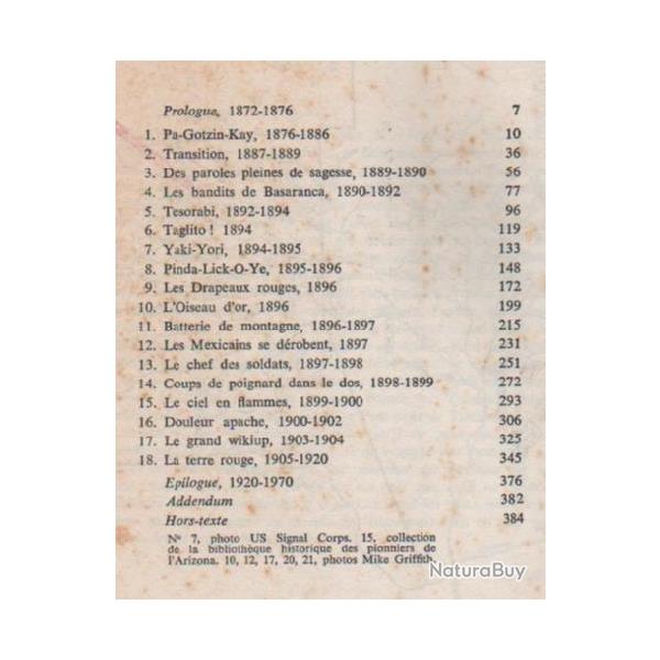 Les cent premi�res ann�es de nino cochise. indiens , ouest am�ricain