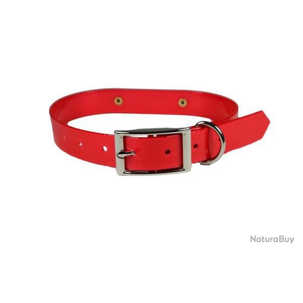 Collier Fluo ROUGE brillant pour chien