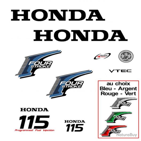 1 kit stickers HONDA bf 115 cv serie 2 pour capot moteur hors bord bateau autocollants decals
