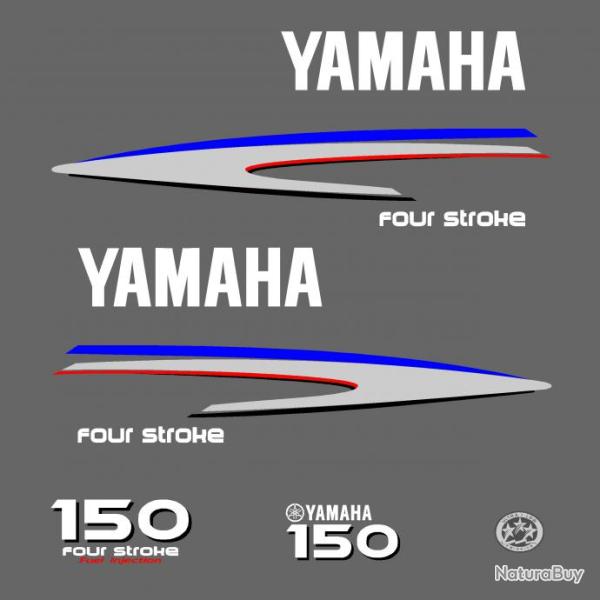 1 kit stickers YAMAHA 150 cv serie 2 pour capot moteur hors bord bateau autocollants decals