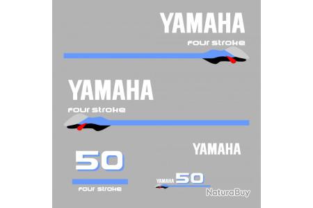 Kit Stickers Yamaha F250 Four Stroke - Autocollants Moteur Hors-bord Blanc - Neuf