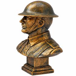 Buste sur socle Tommy Anglais 1914-1918 La Somme 1916 WW1 Fabrication Fran&ccedil;aise