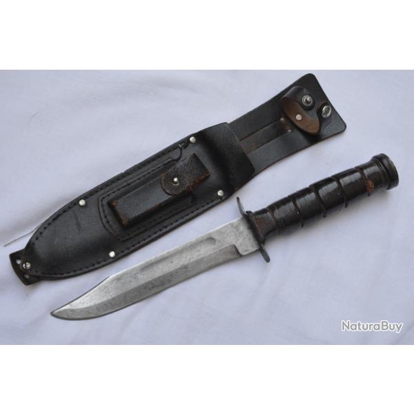 COUTEAU DE COMBAT AMERICAIN DE TYPE MK II (KABAR)-FABRICATION JAPONAISE-