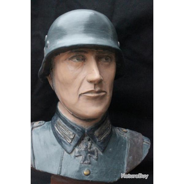 Buste d'un Soldat Allemand sur socle (Fabrication artisanale Fran�aise)