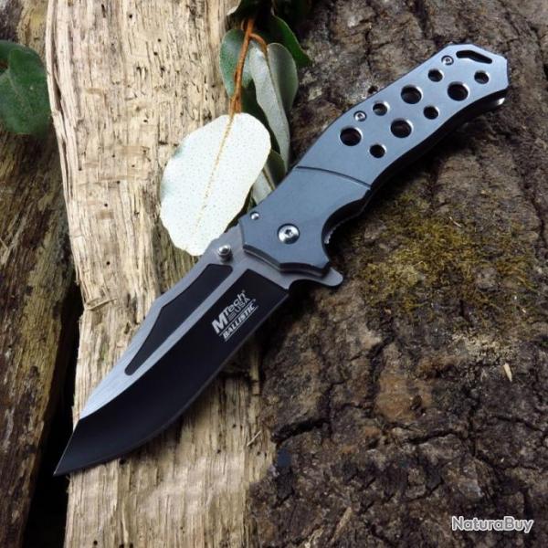 Lot de 3 Couteaux MTech A/O Lame Acier Inox Manche Aluminium Linerlock MTA951GY