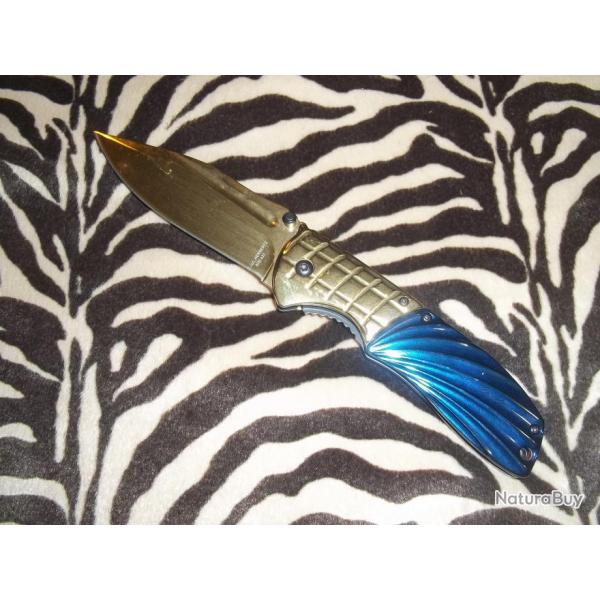 COUTEAU BLEU/DORE HERBERTZ A SOLINGEN