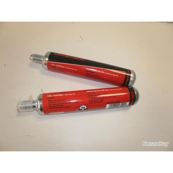LOT DE 2  CAPSULES DE GAZ  CO2 88 gr  POUR PAINTBALL-/ AIRSOFT