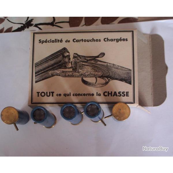 LOT DE 10 CART CAL 20 A BROCHE CHARGEES A LA CHEVROTINE