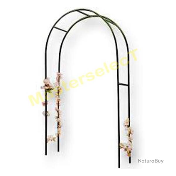 Arche arceau tuteur de pour jardin pergola arcade pour plantes grimpante rosier 2.4m x 1.4m PROMO
