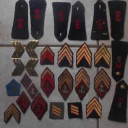 lot d'insignes / patchs tissu troupe de marine , TDM