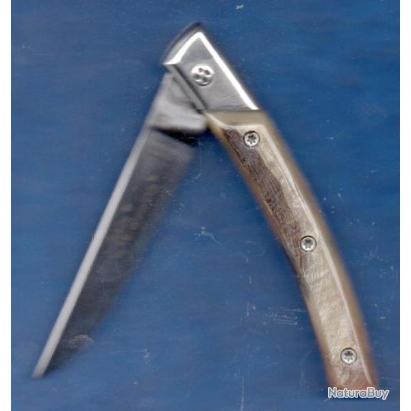 LE THIERS 11cm couteau secret  CORNE de BELIER � vos Initiales