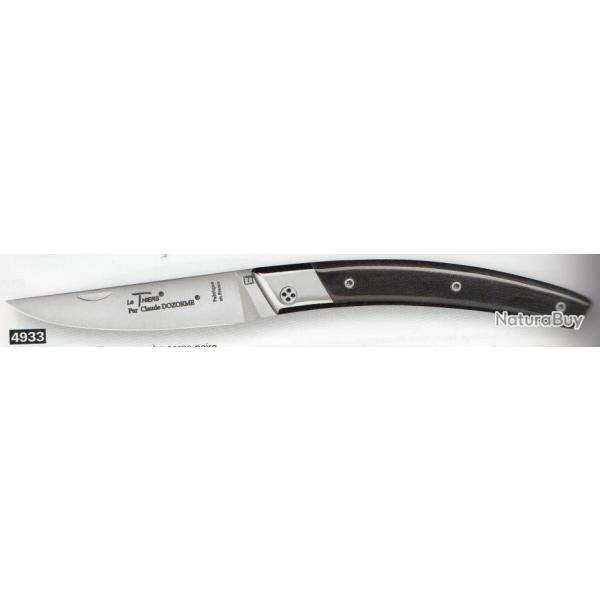 � bille NEW LE THIERS 12cm couteau CORNE NOIRE � vos INITIALES