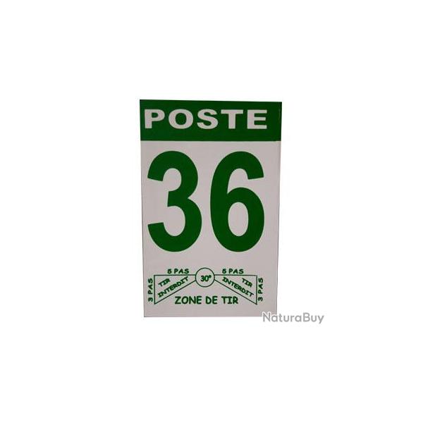 Num�ro de poste ou battue - 1 � 36 - Vert