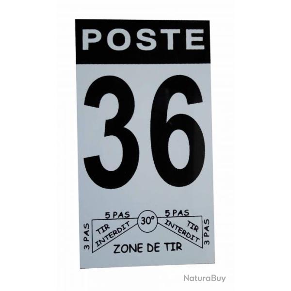 Num�ro de poste ou battue - 1 � 36 - Noir