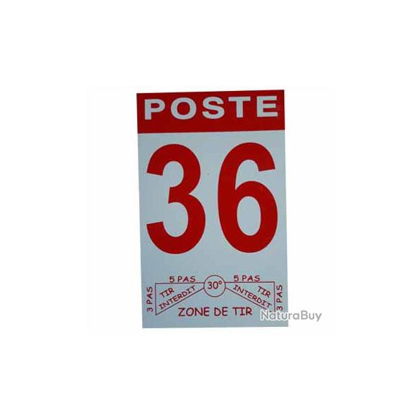 Num�ro de poste ou battue - 1 � 36 - Rouge