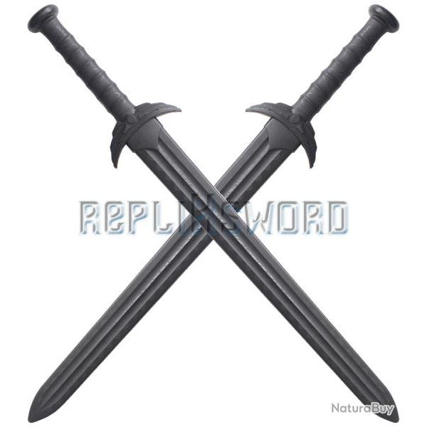 2X Glaive de Combat Romain Polypropylene Epee Repliksword