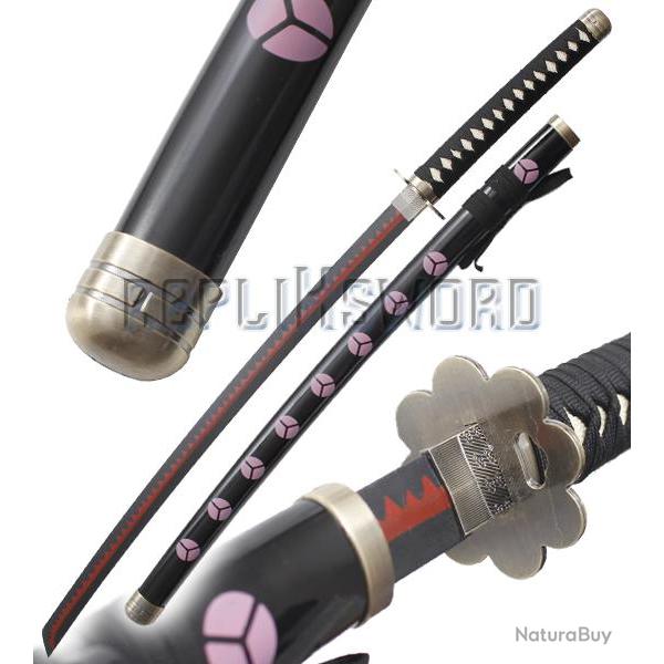 Katana en Bois One Piece Zoro Shusui Replique Epee Sabre Lame en Bois Repliksword