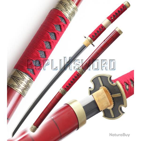 One Piece Katana Kitetsu Zoro Lame Maru 1045 Bushido Epee Sabre Practical Repliksword