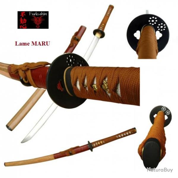 Katana  Lame  MARU ( Bois naturel + Bambou )