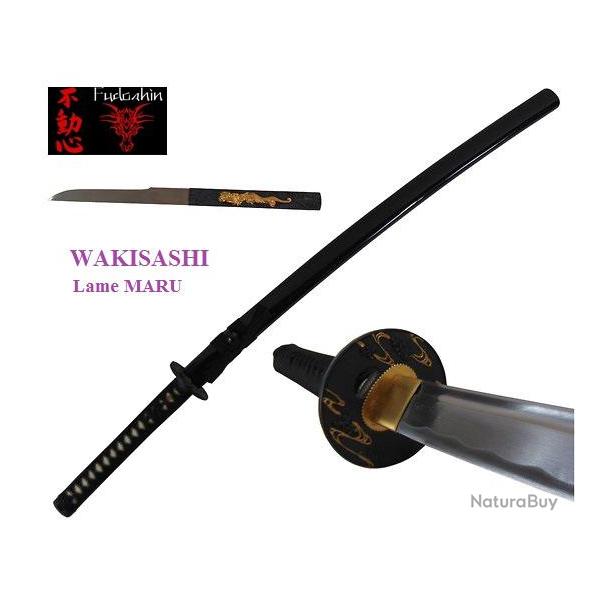 Wakisashi de coupe avec Kozuga Lame MARU / couleur noir