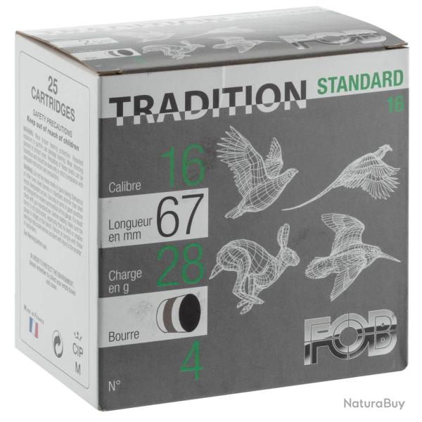 Cartouches Fob Tradition standard 28 calibre 16 67 Num�ro