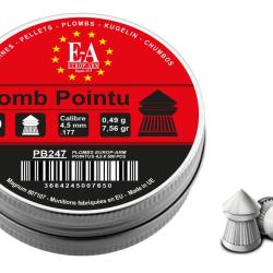 Plombs Europ Arm Calibre 4,5 T&ecirc;te Pointue