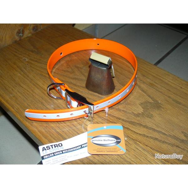 Collier fluo  r�fl�chissant plus sonnaillon 5 cm