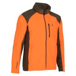 Blouson polaire chasse Cor orange broderie Percussion