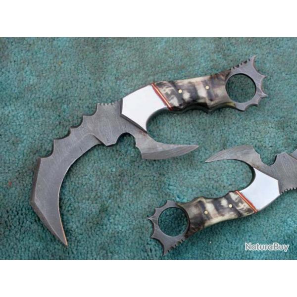 TR�S BEAU COUTEAU KARAMBIT CORNE DE MOUFLON ( Art martial )