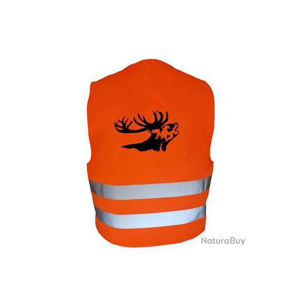 Gilet de chasse Orange - cerf -