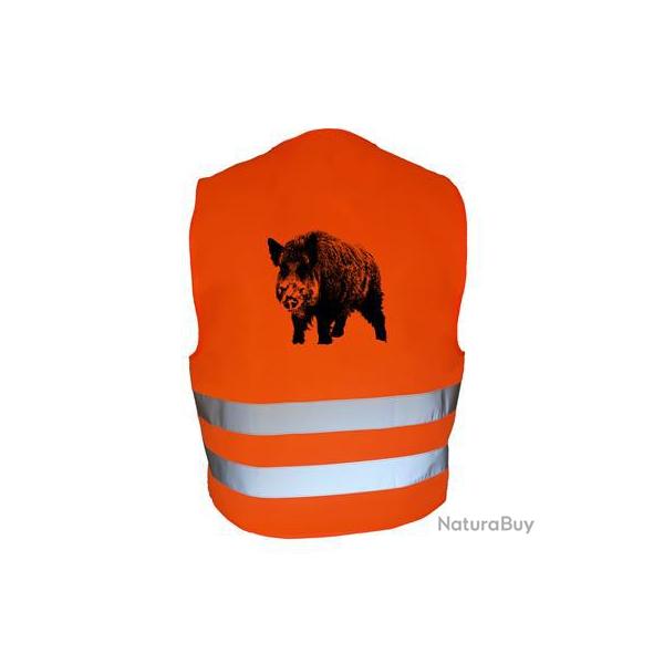 Gilet de chasse Orange - sanglier 4 -