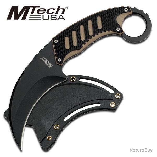 Couteau Karambit Mtech Acier 440 Manche G-10 MT665BT