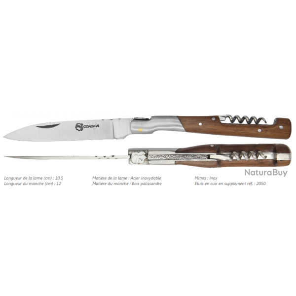 COLLECTION CORSE  Couteau van 12 cm - palissandre TB