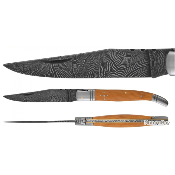 DAMAS - Couteau 10 cm - teck