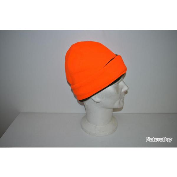 bonnet polaire r�versible orange/vert