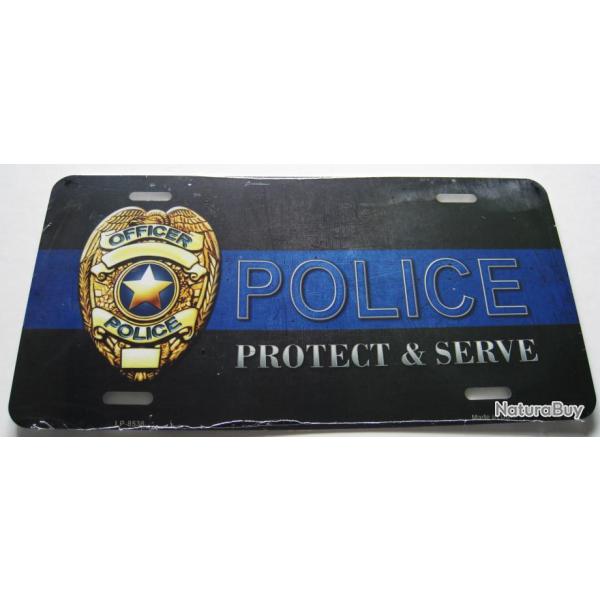 PLAQUE AUTO USA POLICE - R�f.8538