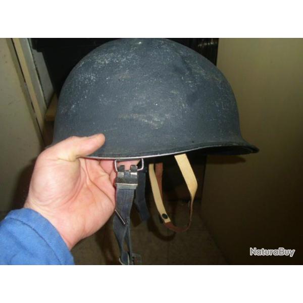 RARE!!!!!!  Casque M1  des ann�es 60  ( type US  ww2 ) Gendarmerie Belge