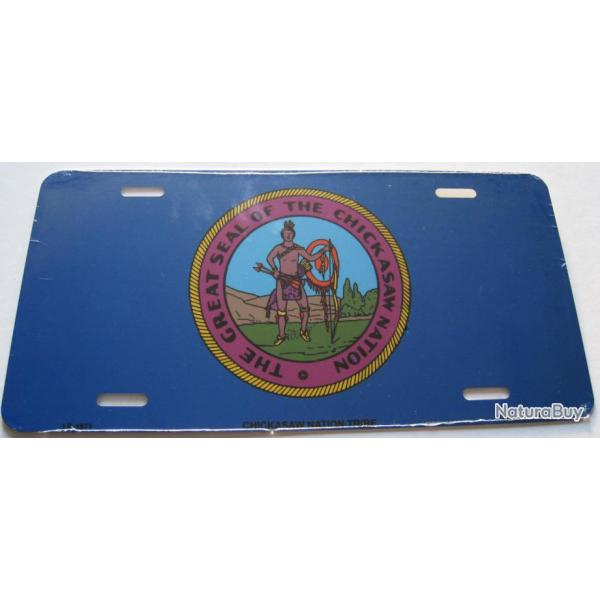 PLAQUE AUTO USA - INDIEN CHICKASAW NATION - R�f.1871