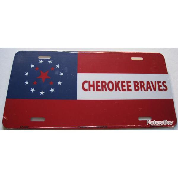 PLAQUE AUTO USA - INDIEN CHEROKEE BRAVES - R�f.1867