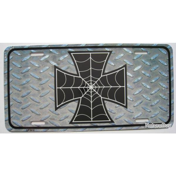 PLAQUE AUTO USA - CROIX MALTE - IRON CROSS - R�f.3812